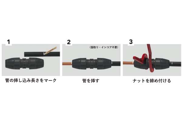 施工は３工程で完了